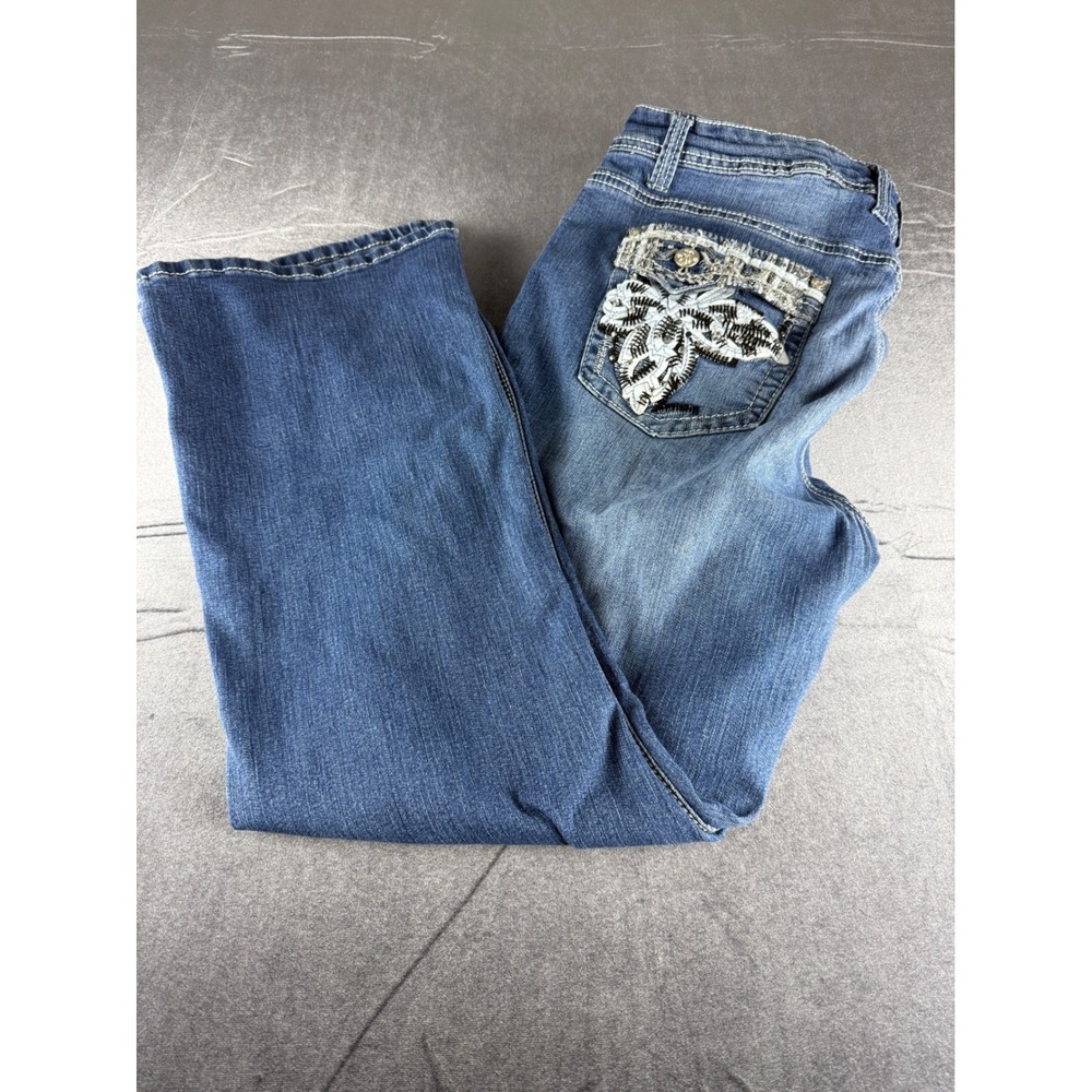 CG CG Womens size 20 Bootcut Jeans Embroidered Pockets Stretch Denim 40x29